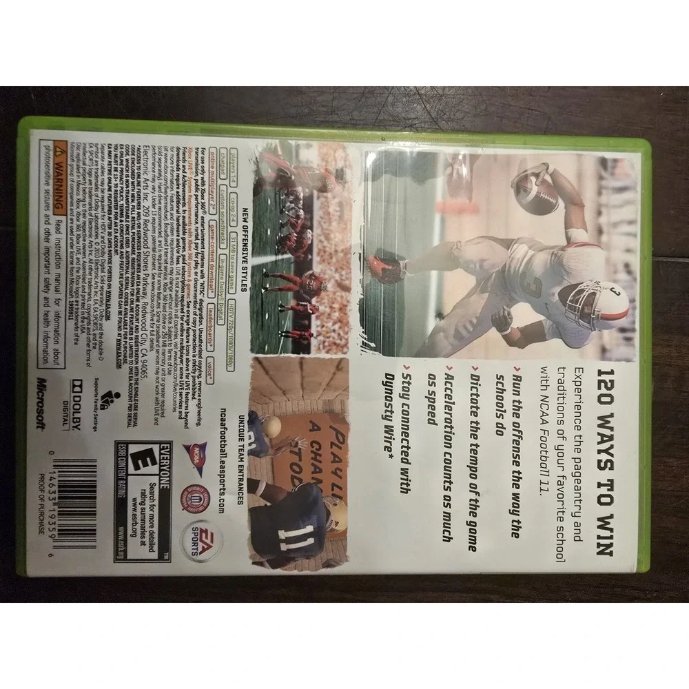 NCAA Football 11 Microsoft XBOX 360 Complete Tim Tebow Florida Gators Cover 2011